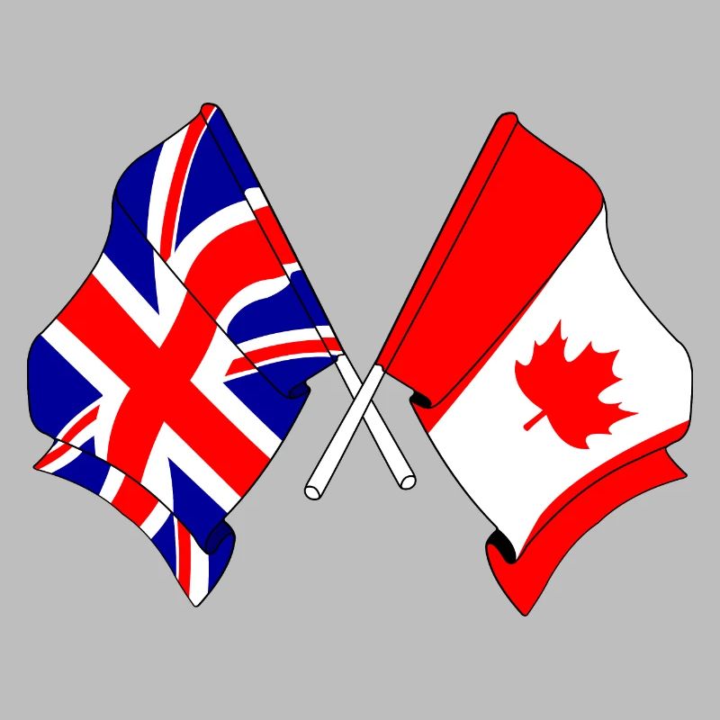 Drapeau de l’Angleterre et drapeau du Canada