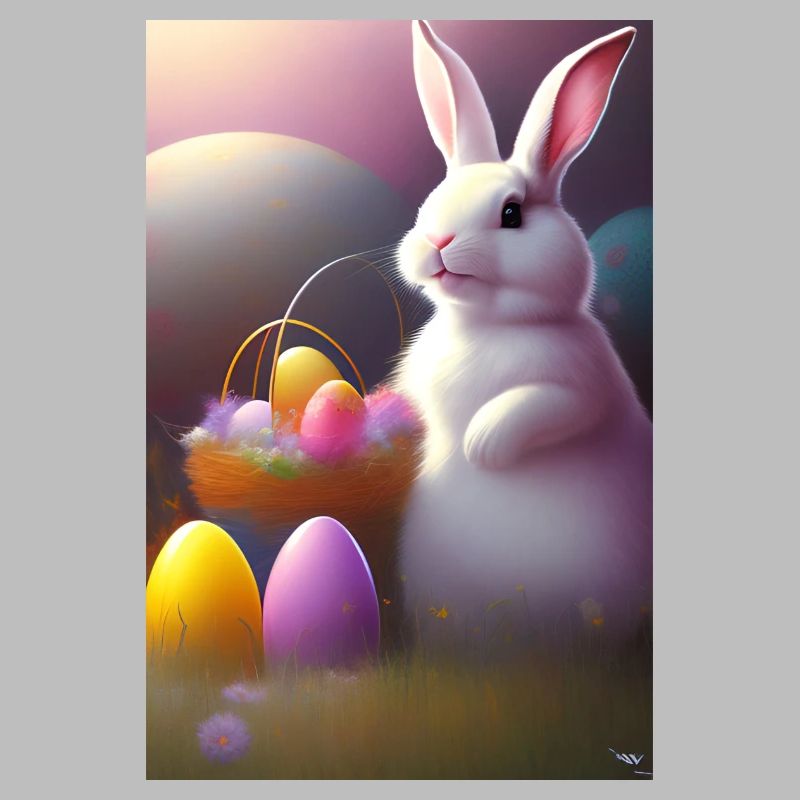 Easter Bunny with Easter Eggs