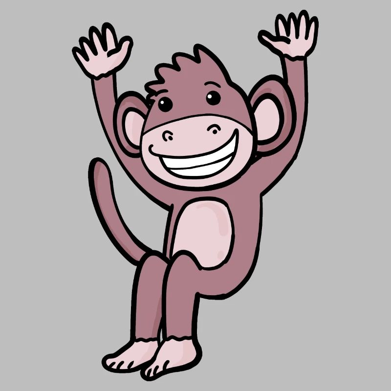 Cute laughing monkey