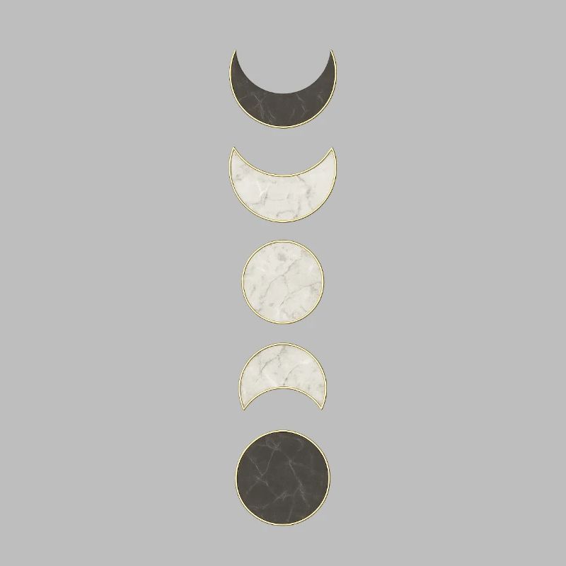 Moon Phases Marble Pattern