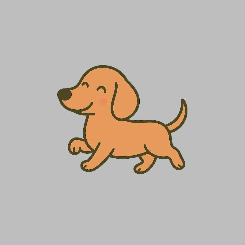 conception de dessin animé de course de chiot joyeux