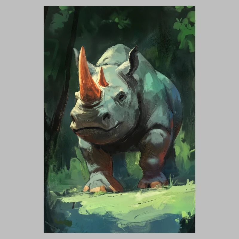 Illustration eines Nashorns