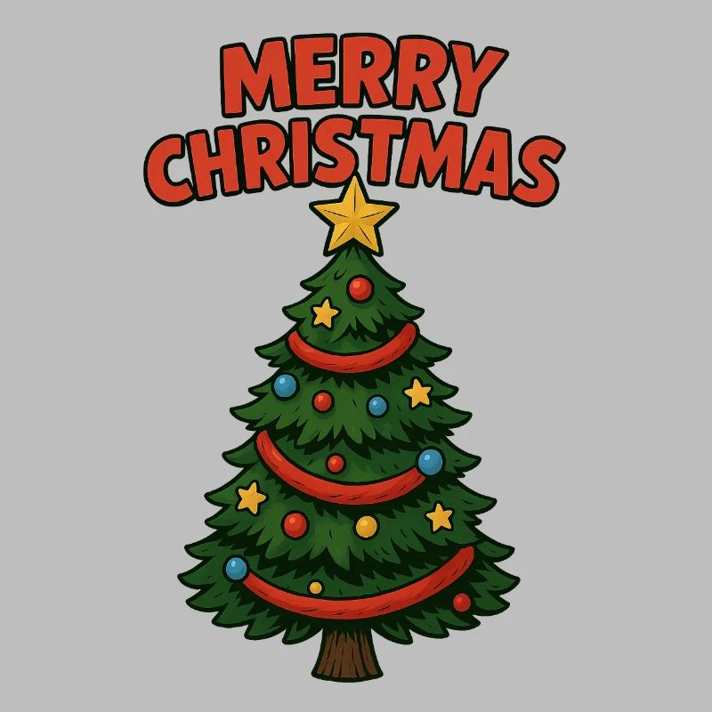 Merry Christmas Comic Tree