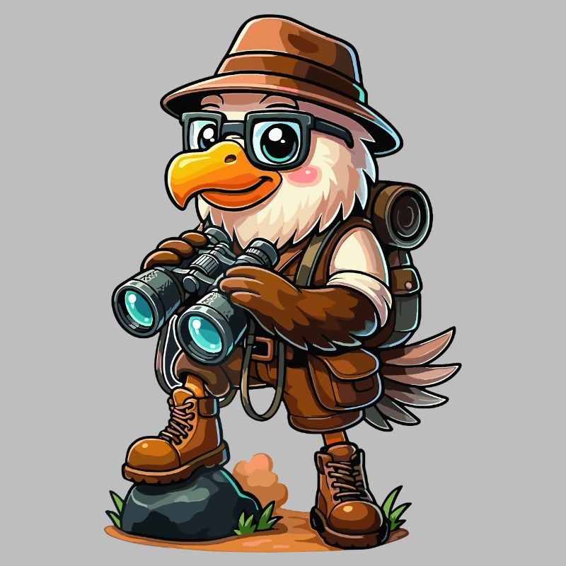 Funny Eagle Explorer Hiking Camping Adventure