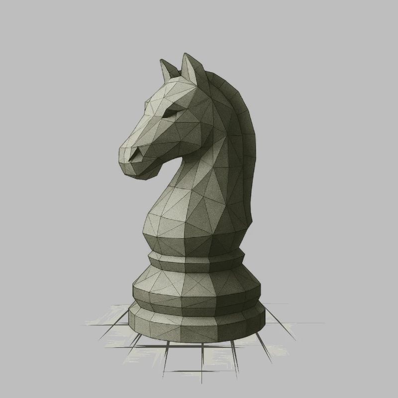 Conception du cavalier d’échecs à faible polygonisme