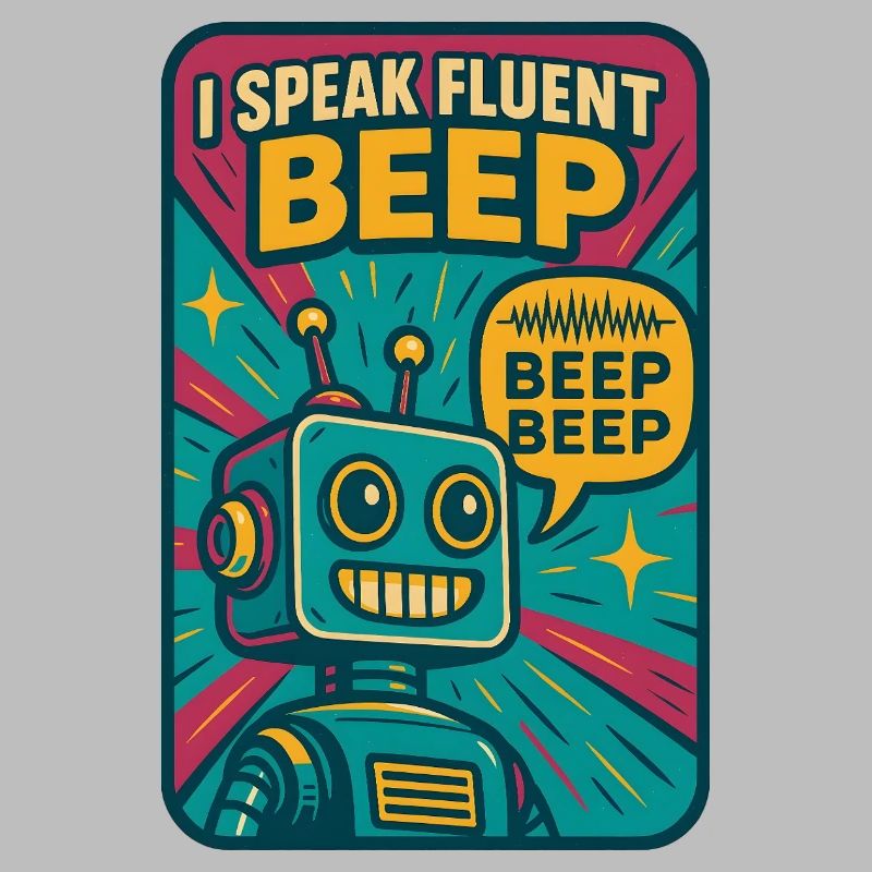 Fließend Beep | Roboter Sci-Fi Nerd