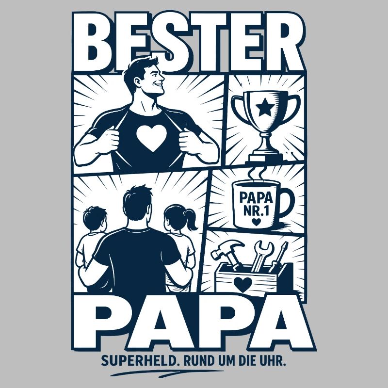 Bester Papa Superheld Design