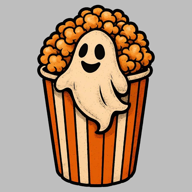Fantôme de pop-corn dans le pot de pop-corn