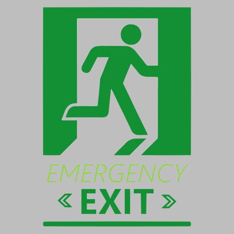 Emergency Exit Basic Green