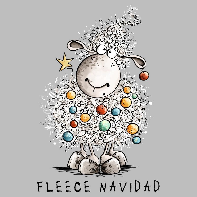 Fleece Navidad Christmas Sheep Cartoon Sheep