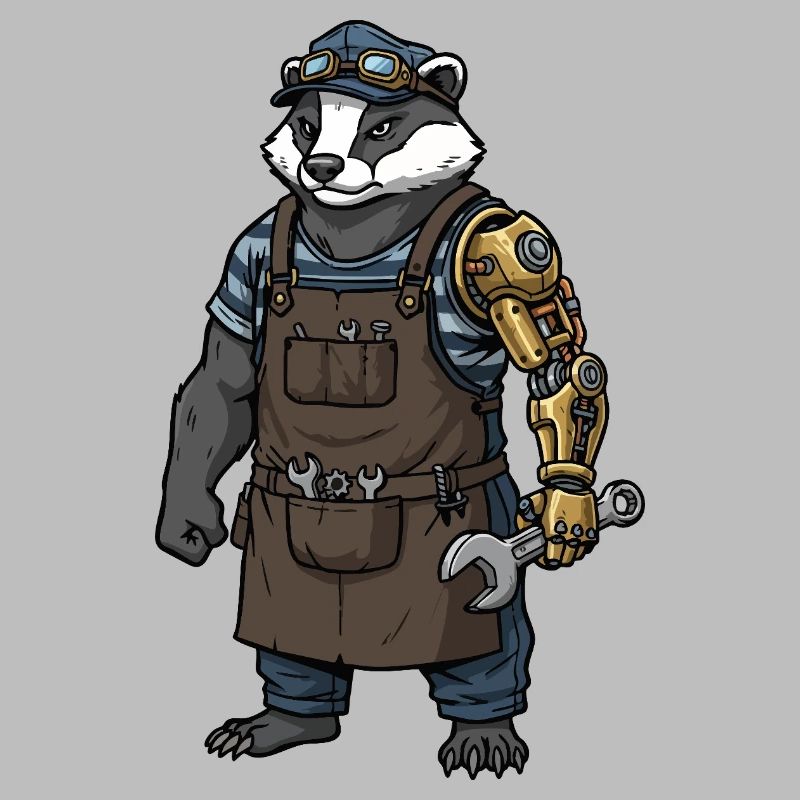 Steampunk Mechanic Badger Bionic Arm