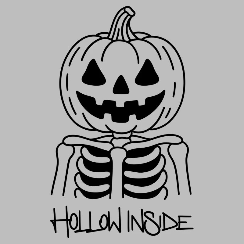 Hollow Inside Pumpkin Skeleton Halloween Shirt