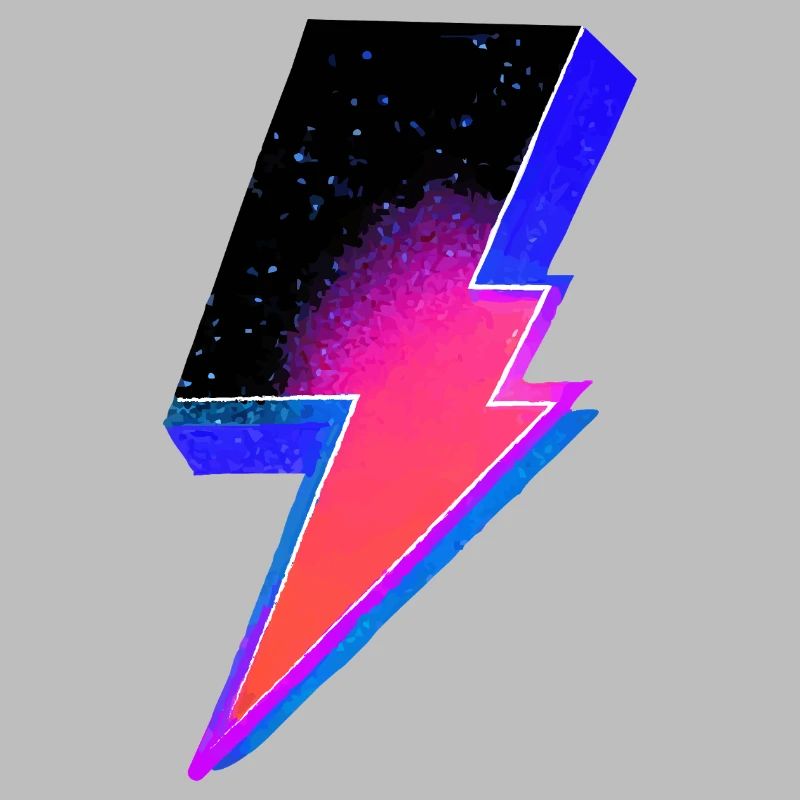 Neon Lightning Bolt Gradient