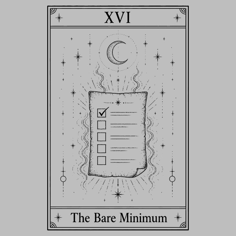 Le strict minimum | Carte de tarot