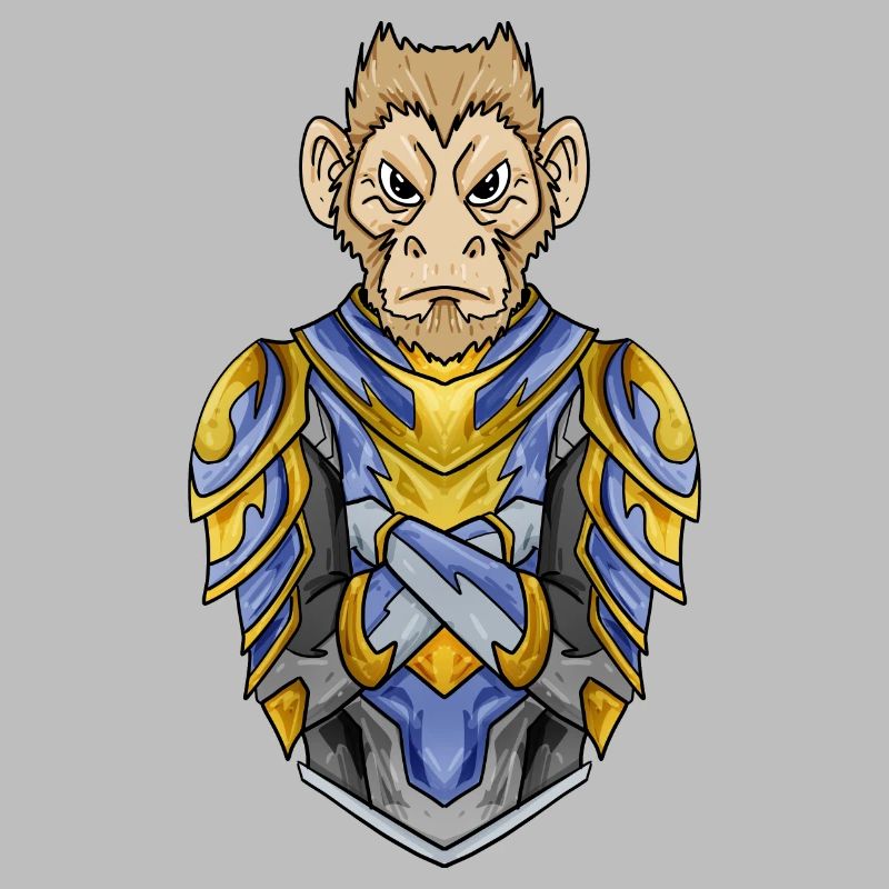 Knight Monkey with Armor Crusader