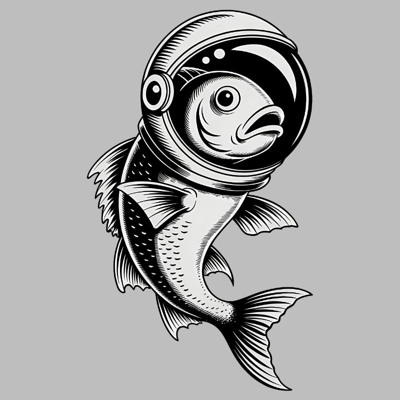 Poisson dans l’espace - Logo Cool Astonomy