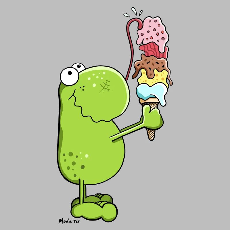 Grenouille avec glace