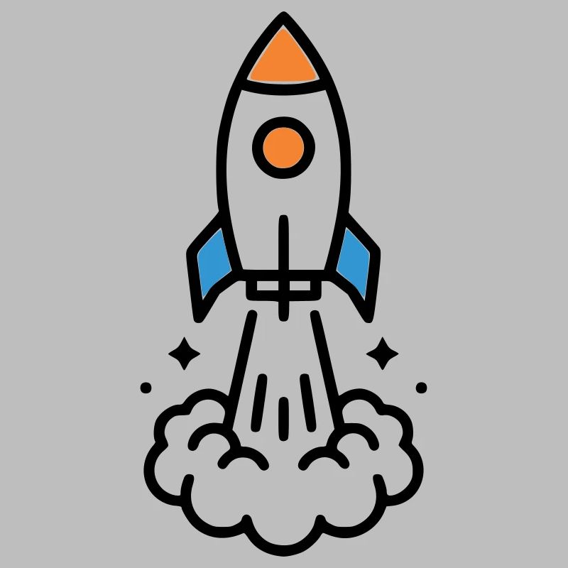 Comic spatial Rocket Launch