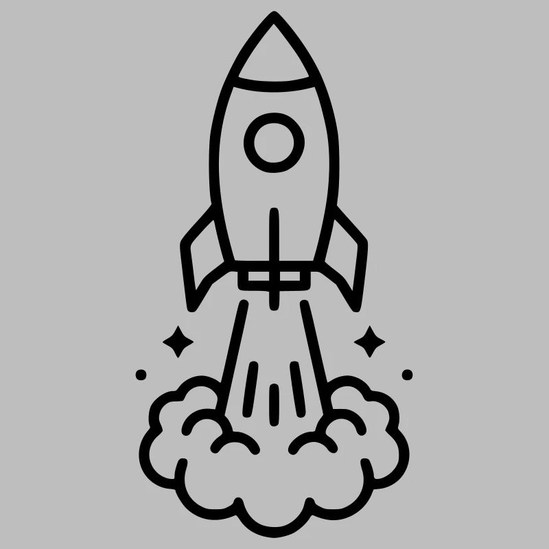 Icône spatiale de lancement de fusée