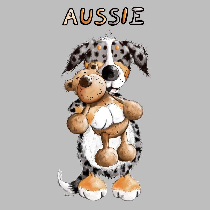 Aussie mit Teddy