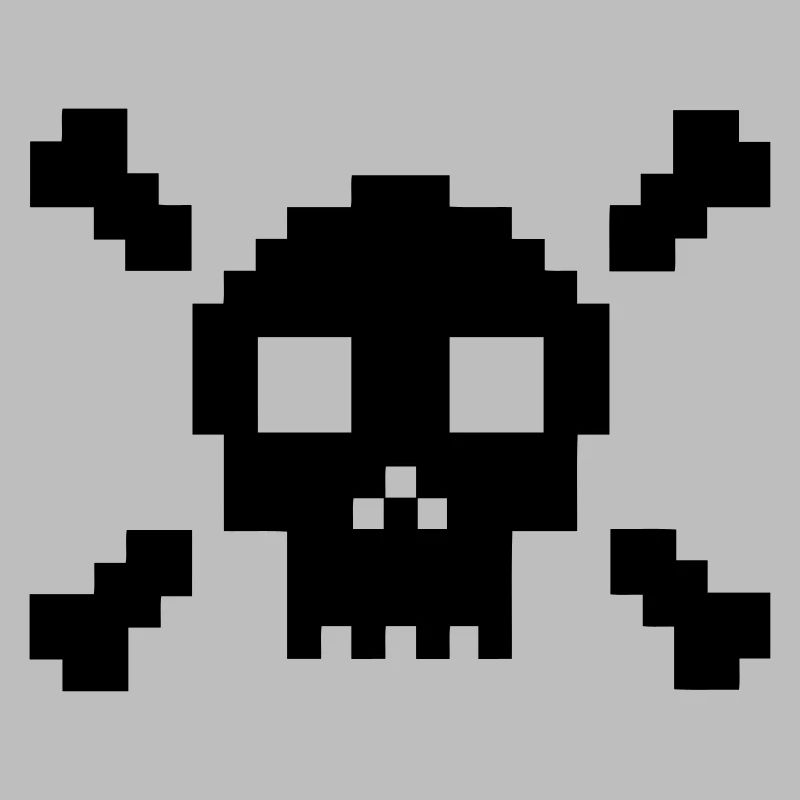 Pixel crane et os croises