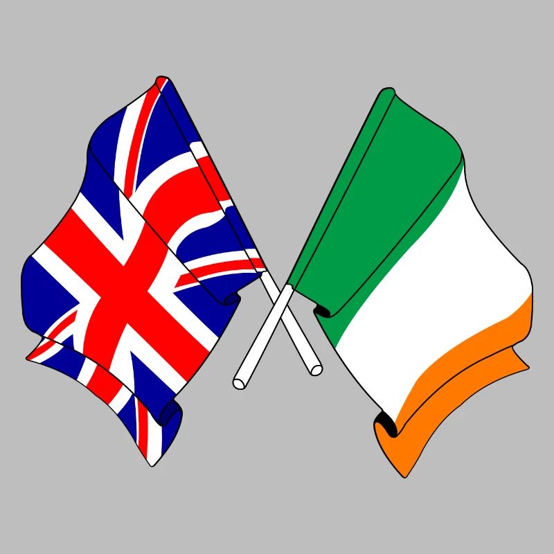 Drapeau de l’Angleterre et drapeau de l’Irlande