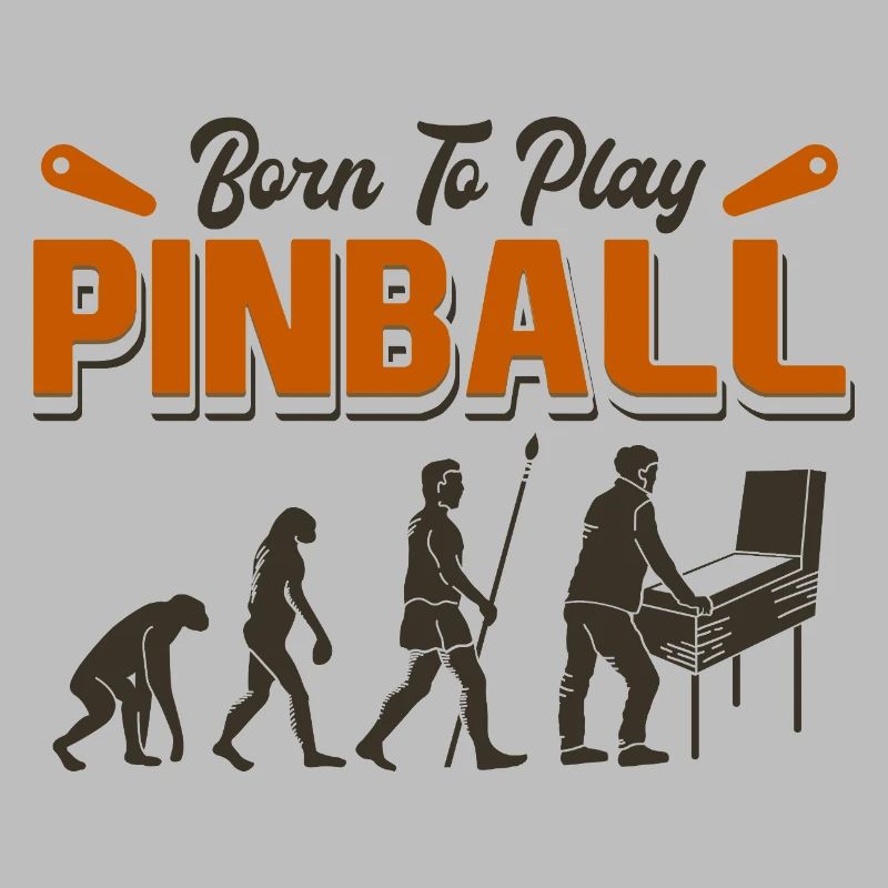 Évolution du flipper - Design drôle de joueur d’arcade