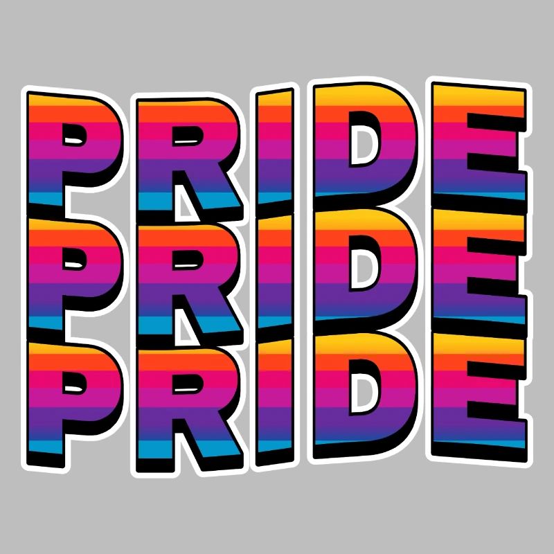 Pride Regenbogen Schriftzug