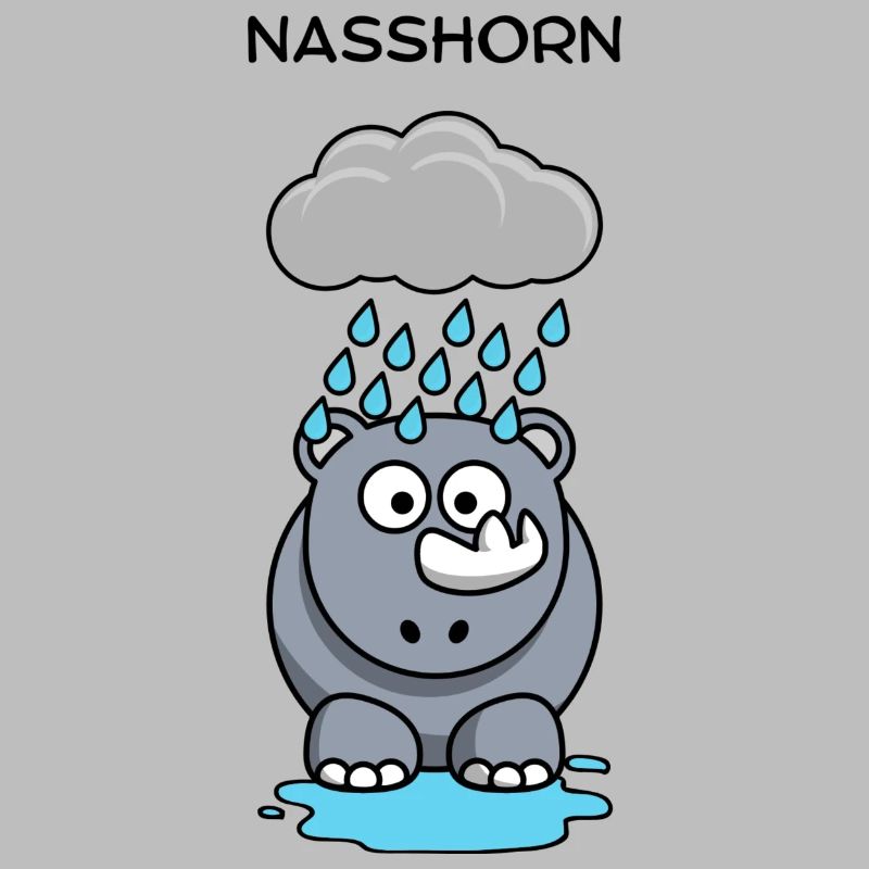 Rain Hippo Under Clouds