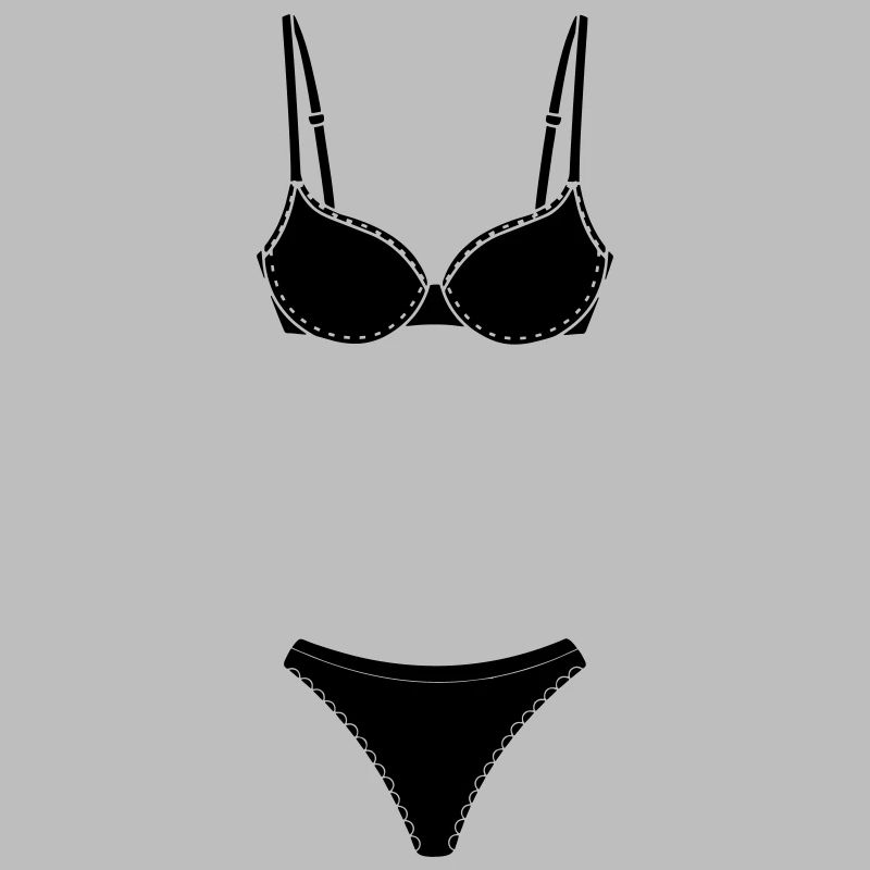 Dessous- oder Bekini-Logo für Geschäft oder Marktstand