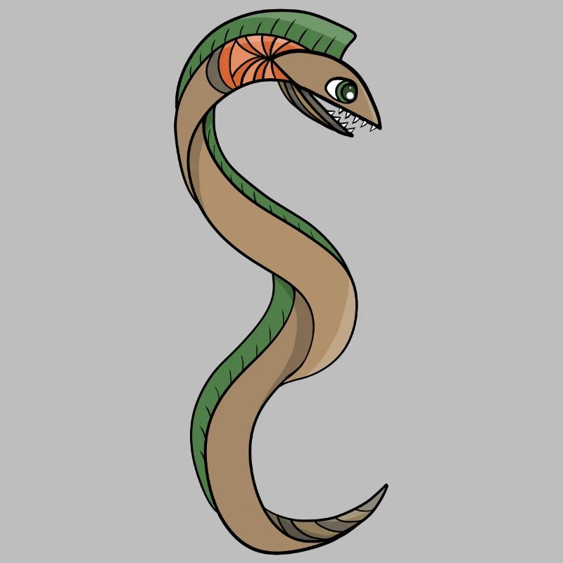 A Snake with sharp teeth