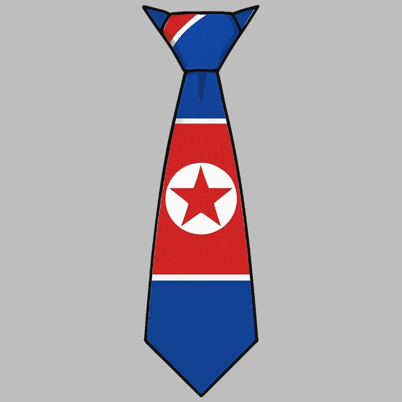 Cravate Corée du Nord – Conception du drapeau