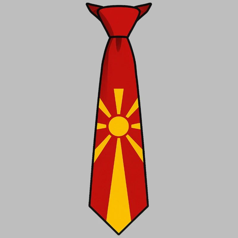 Cravate Macédoine – Conception du drapeau