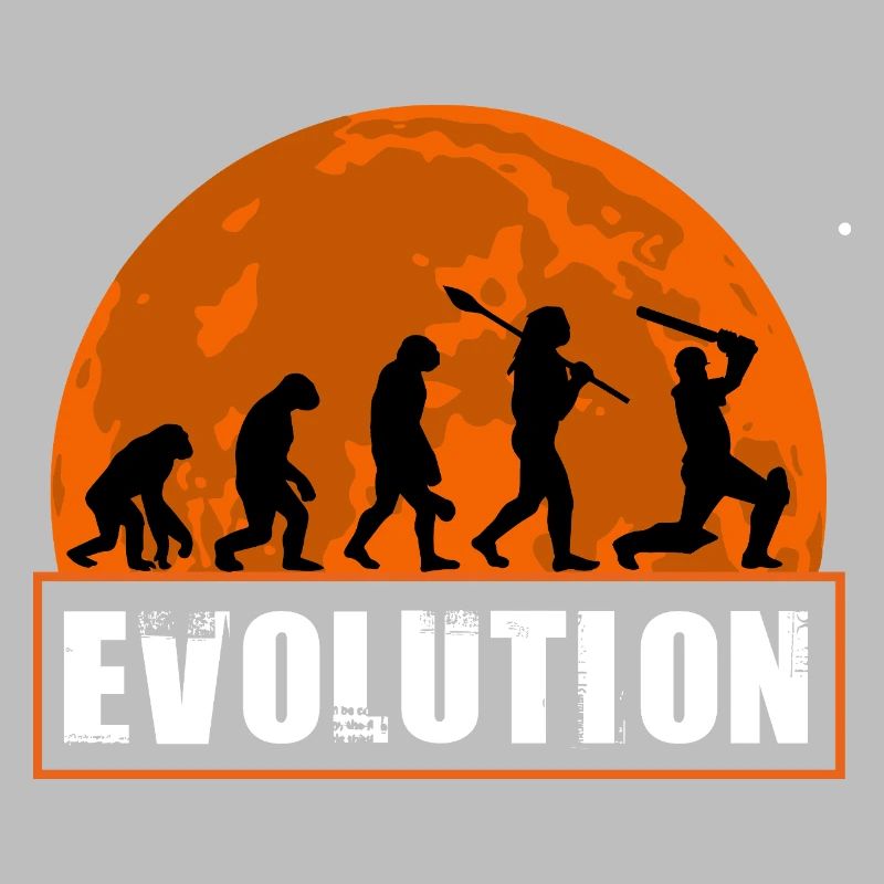 Évolution de la silhouette du joueur de cricket et du batteur