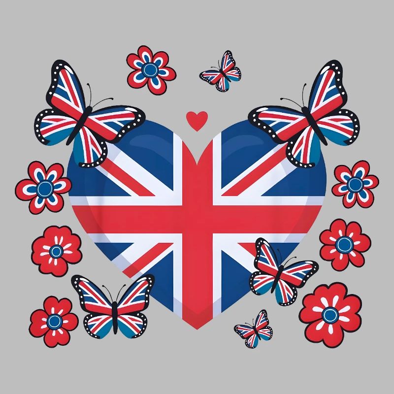 Union Jack Heart Bloom