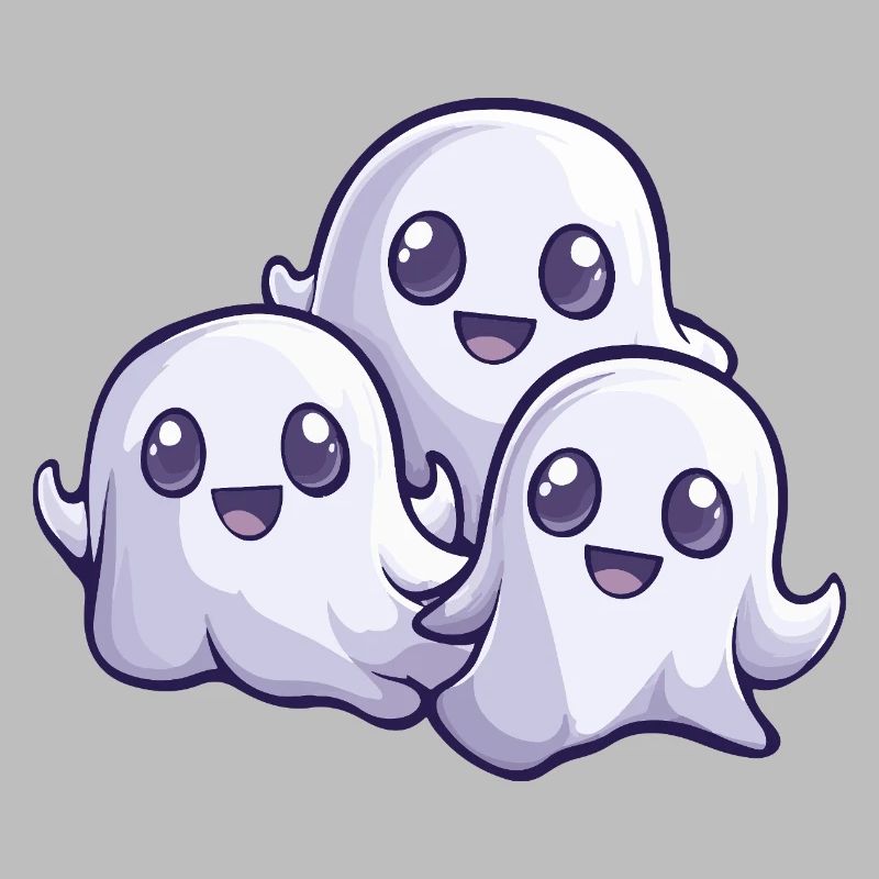 Ghosts Halloween Cute Comic