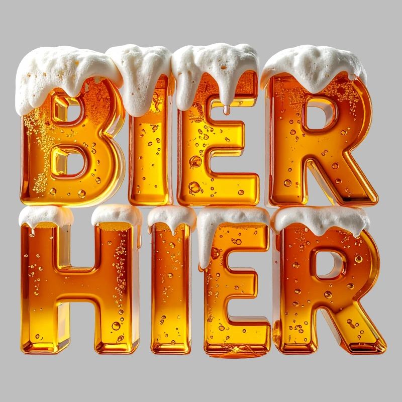 Bier? Hier! – 3D Bierglas-Buchstaben mit Schaum