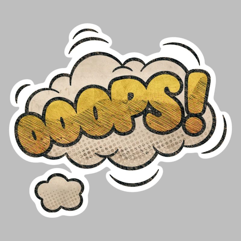Ooops comique : Expression pop art drôle