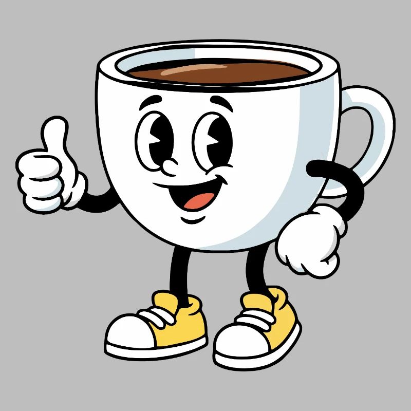 Cartoon Coffee Cup Funny Coffee Comic