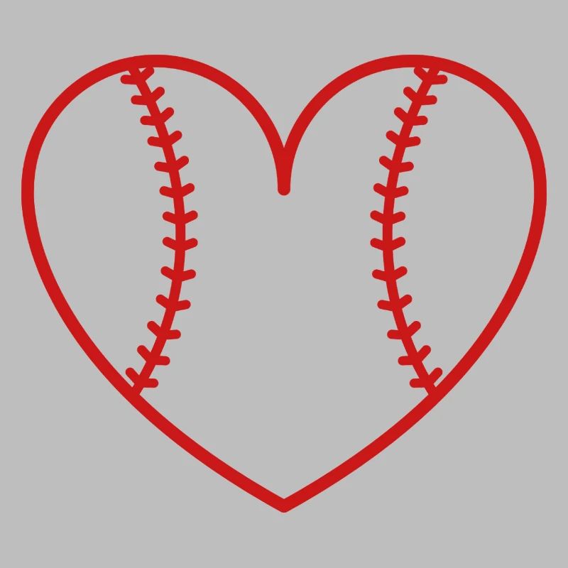 Baseball softball heart