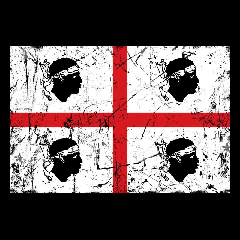 Sardinia flag vintage effect