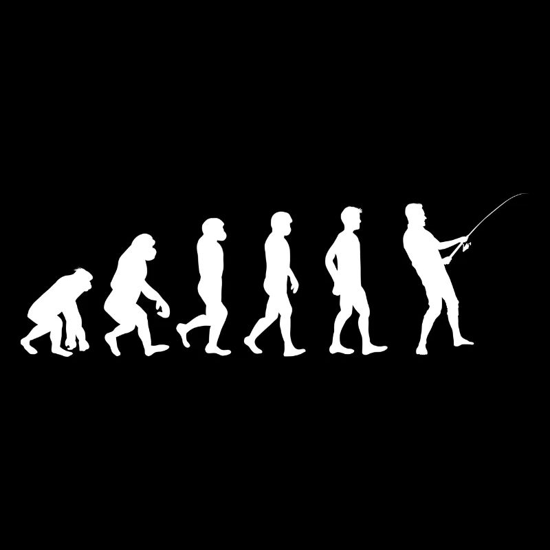 Evolution to Fishing Silhouette