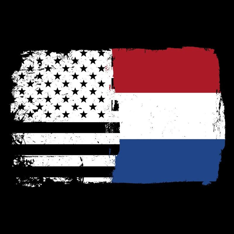 Fusion de drapeaux : Étoiles rayures Dutch Brush