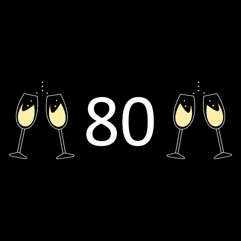 80e anniversaire 80e anniversaire 80 numéro 80 blanc