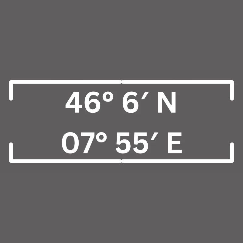 Coordinates Saas-Fee Minimalist
