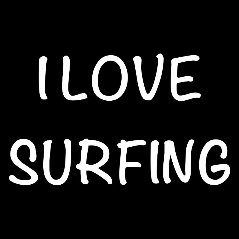 I Love Surfing Handdrawn Text