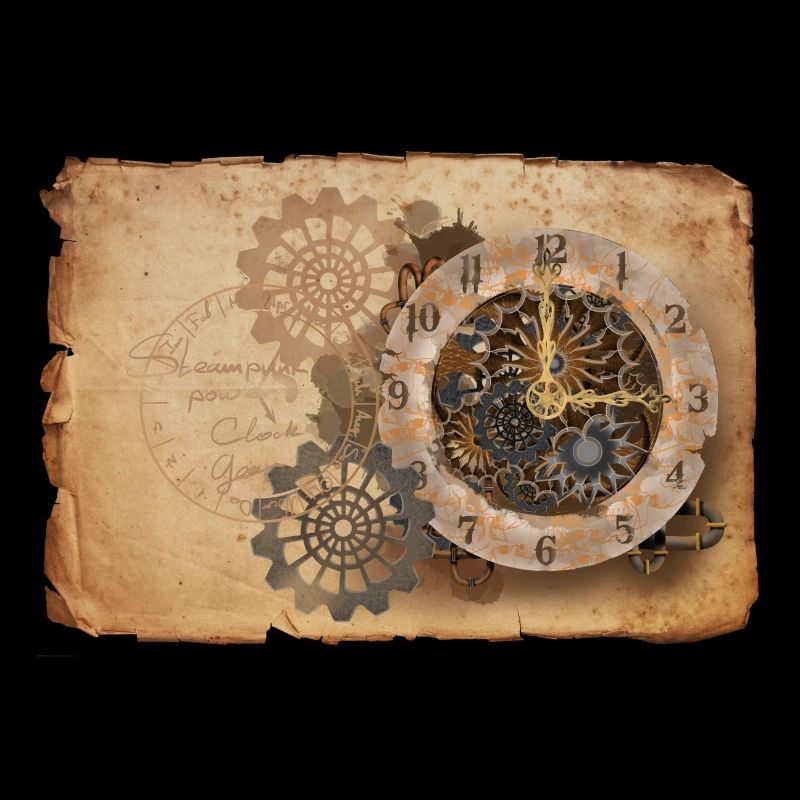 Mécanisme d'horlogerie Steampunk