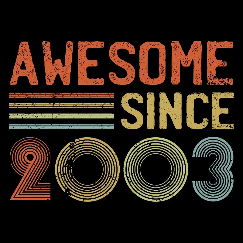 Texte du graphique de célébration rétro 2003