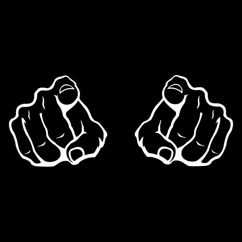 Two index fingers eye-catcher