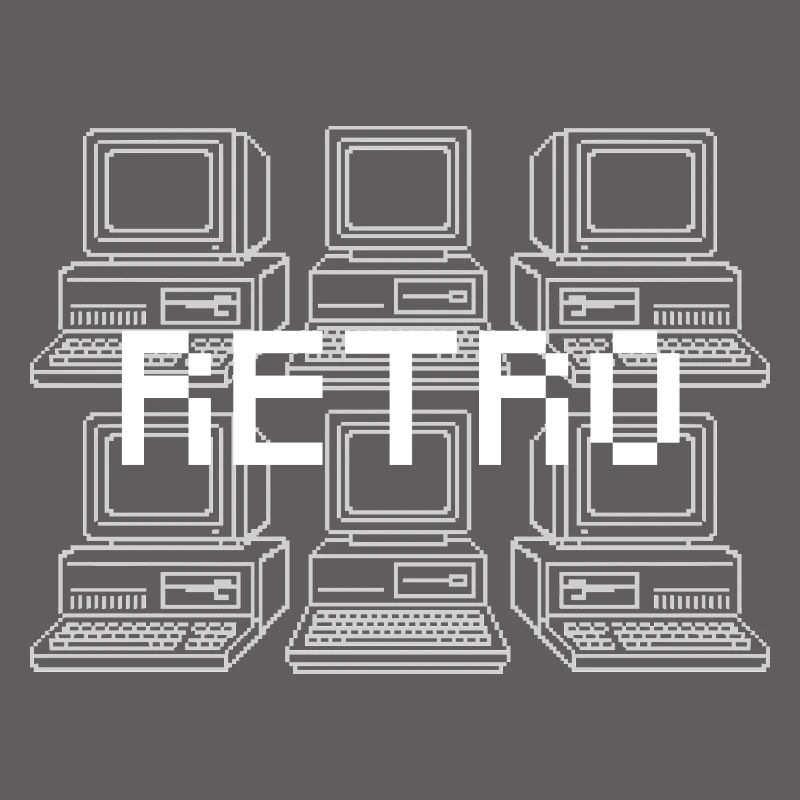 Retro Computer Grid Techno